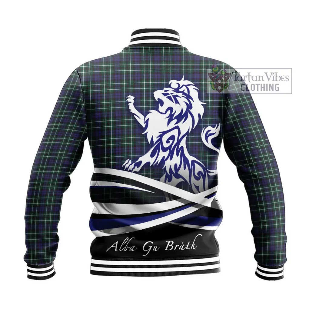 Allardice Tartan Baseball Jacket with Alba Gu Brath Regal Lion Emblem