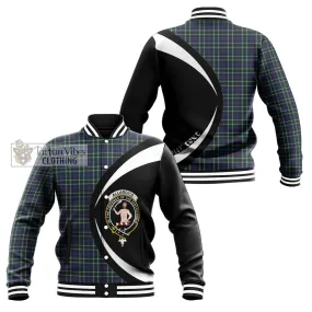 Allardice Tartan Baseball Jacket with Family Crest Circle Style
