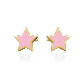 ENAMEL STAR STUDD EARRINGS