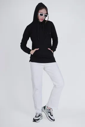 Flawless Women's Black Solid Hoodie