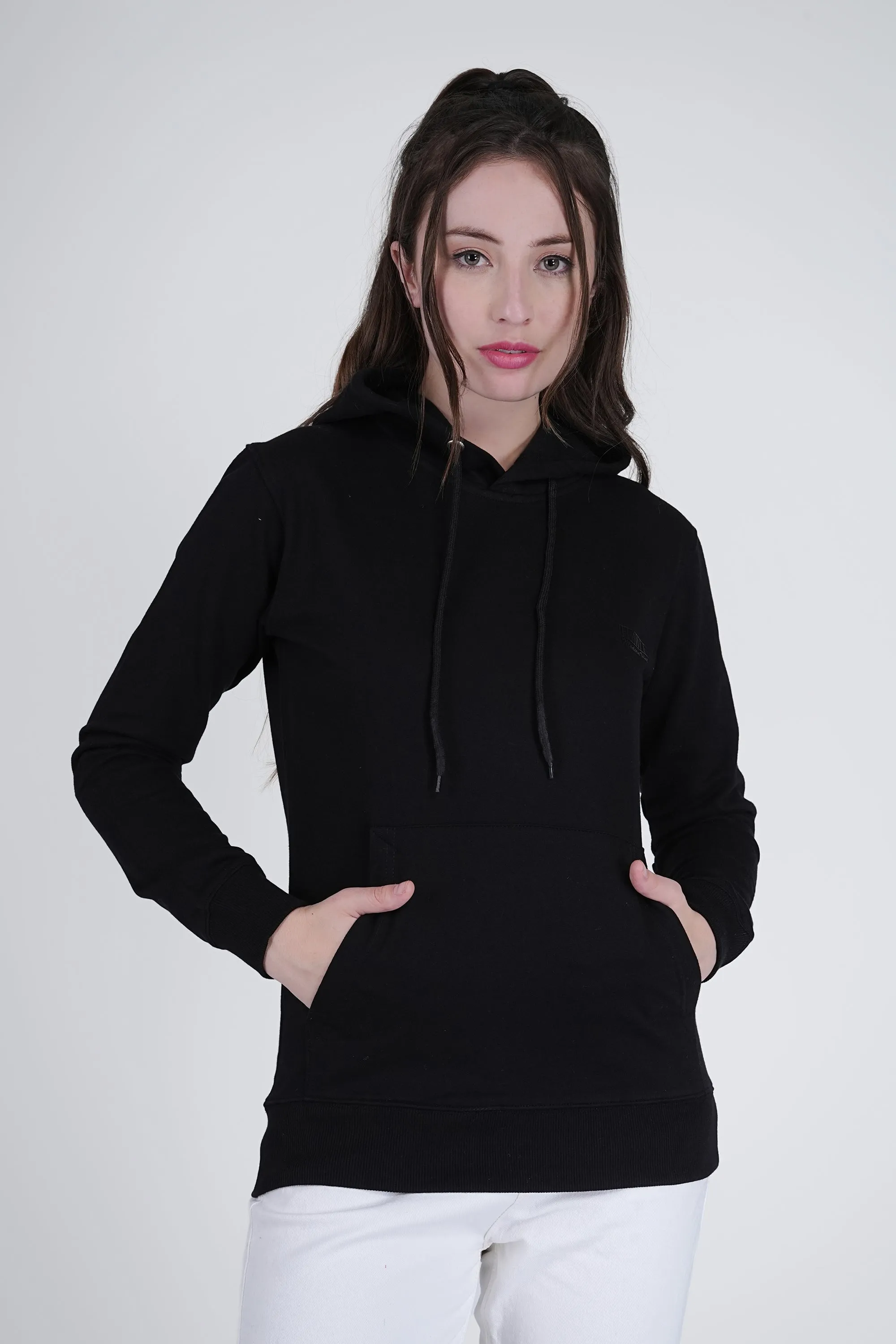 Flawless Women's Black Solid Hoodie