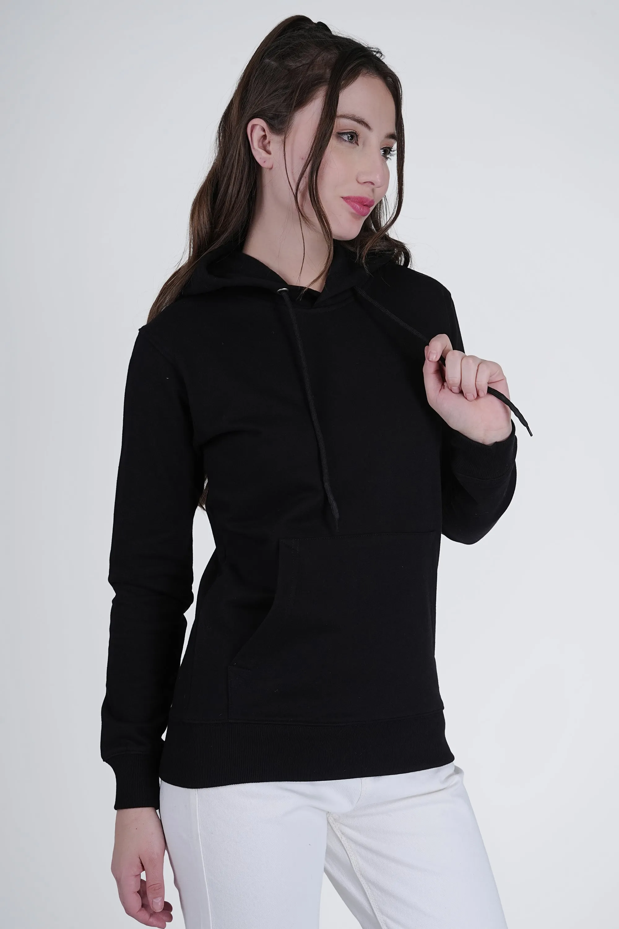 Flawless Women's Black Solid Hoodie