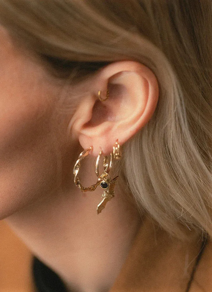 Ginny birthstone earring charm 14k gold