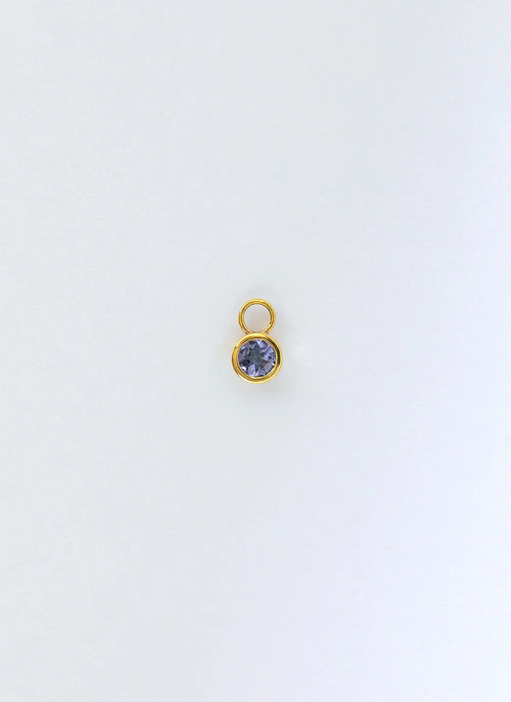 Ginny birthstone earring charm 14k gold