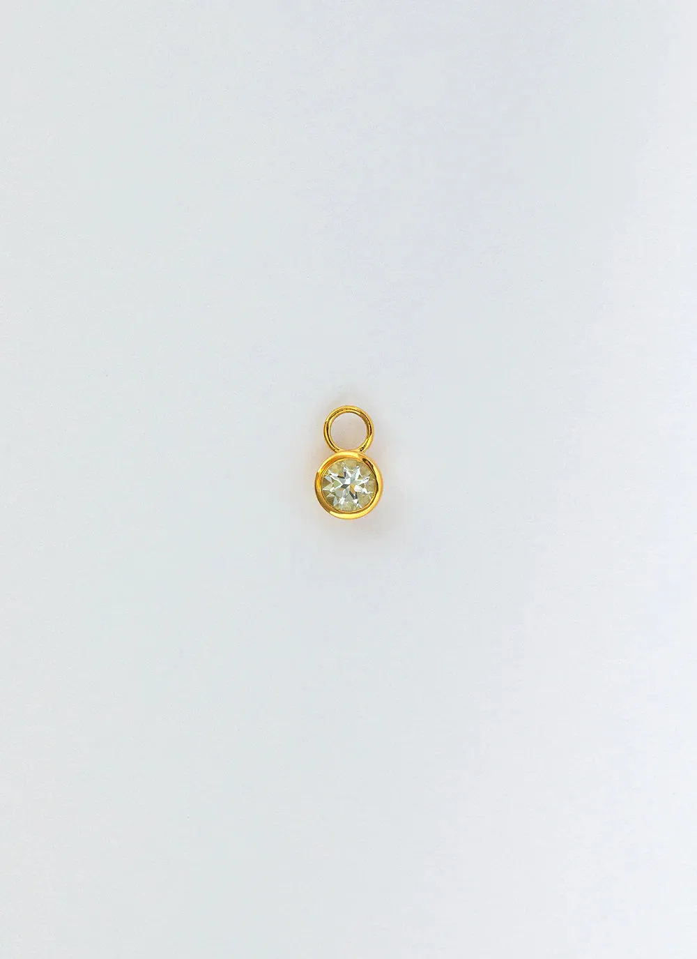 Ginny birthstone earring charm 14k gold
