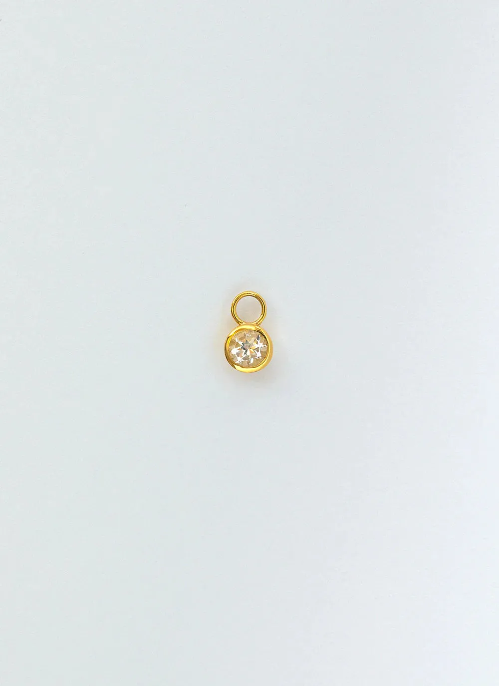 Ginny birthstone earring charm 14k gold