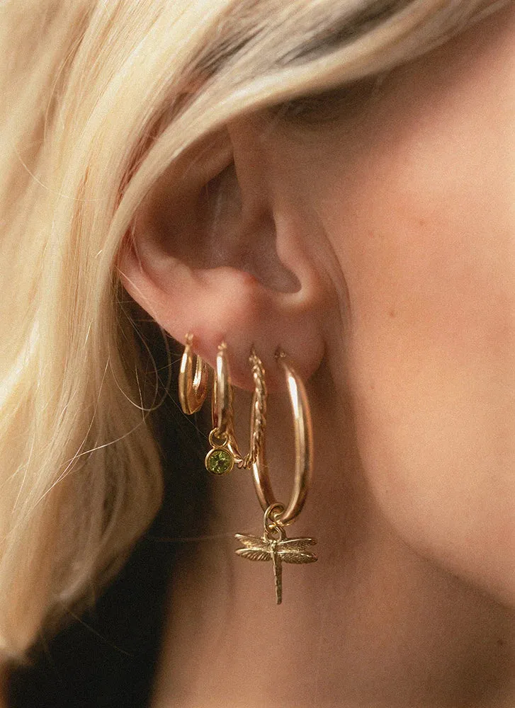 Ginny birthstone earring charm 14k gold