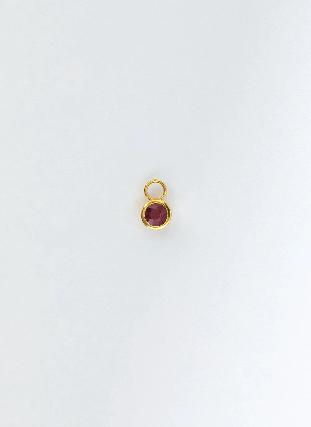 Ginny birthstone earring charm 14k gold