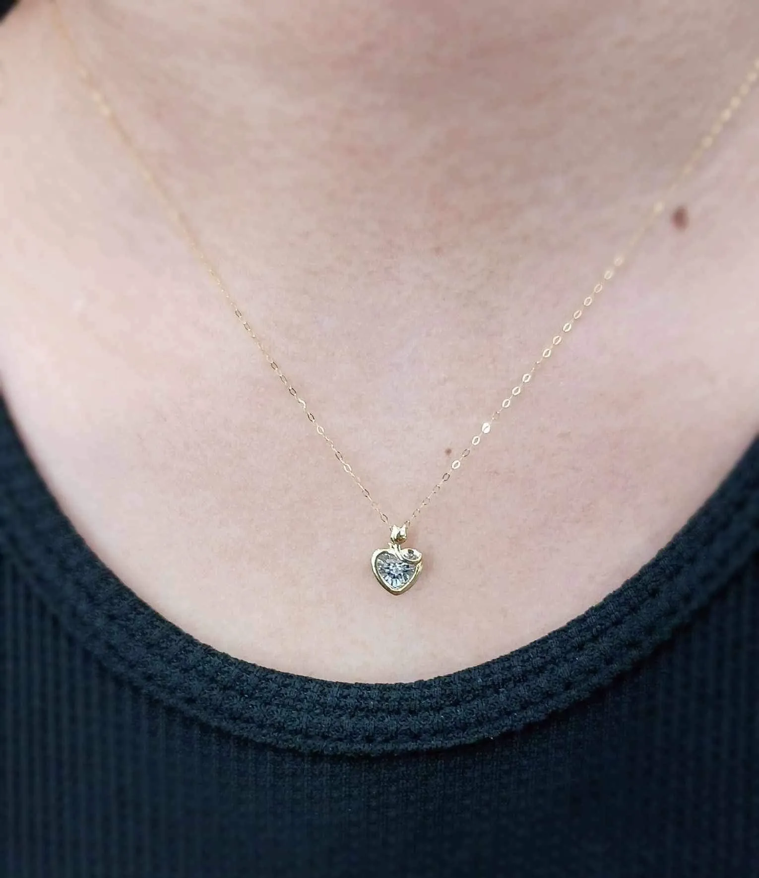 Heart Dancing Diamond Women’s Necklace 18K Gold