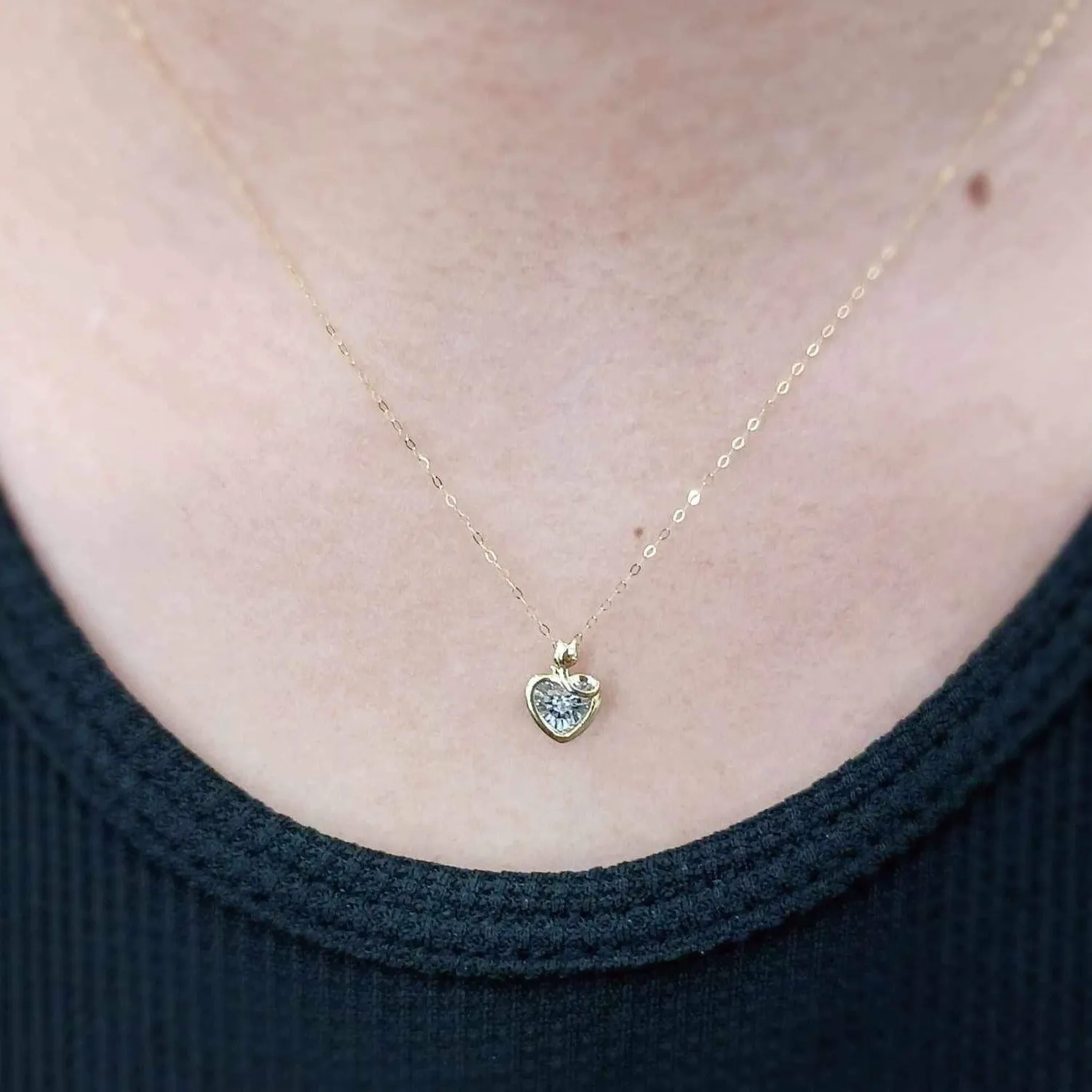 Heart Dancing Diamond Women’s Necklace 18K Gold