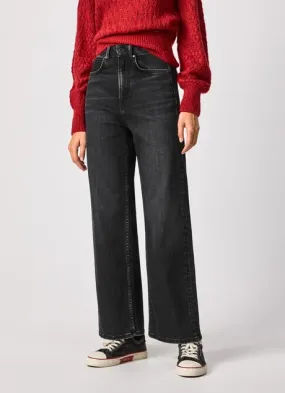 PepeJeans Lexa Sky Wide Fit High Waist Jeans PL203899VW9 denim black