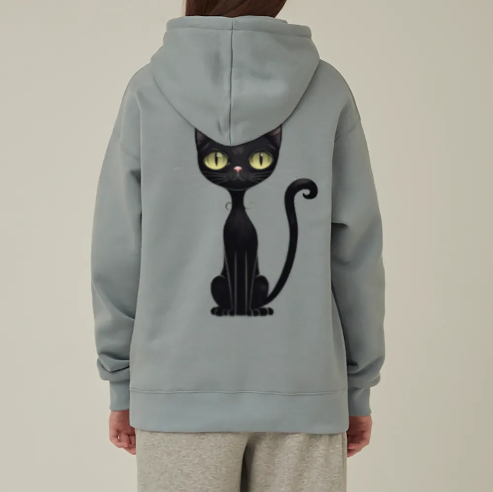 S-6XL Special Napping Black Cat made in Korea (for men and women) Plus Size Hoodie