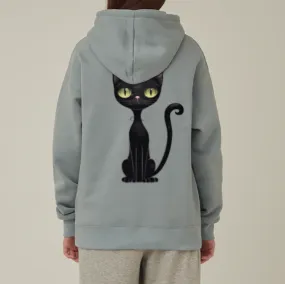 S-6XL Special Napping Black Cat made in Korea (for men and women) Plus Size Hoodie